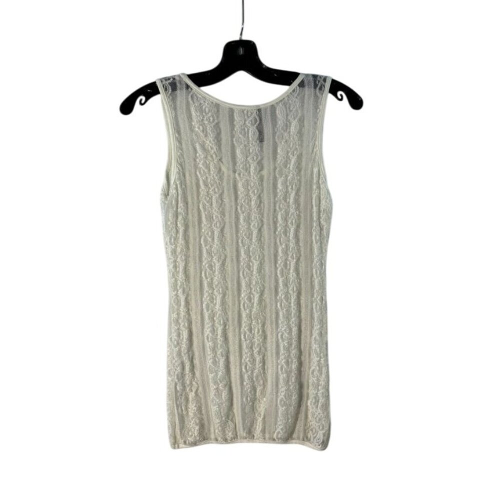 Sleeveless White Lace Top By Love Culture - Picture 4 of 7